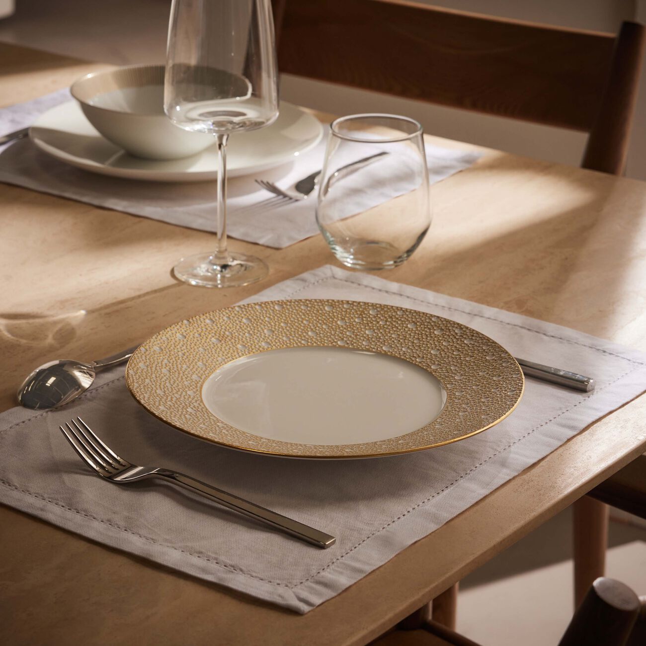 bernardaud mordore dinner plate round gold 26cm