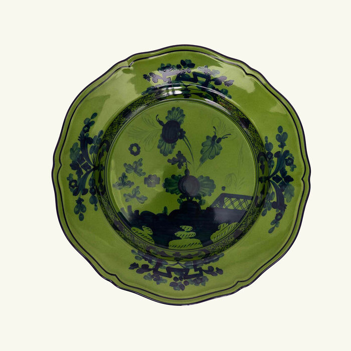 ginori 1735 oriente italiano malachite dinner plate round green 26cm