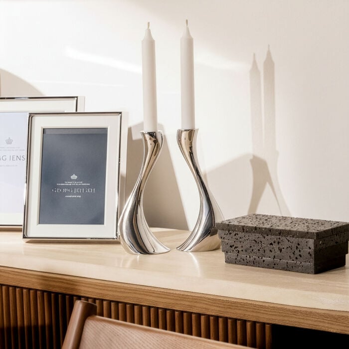 georg jensen cobra candleholder silver medium set of 2