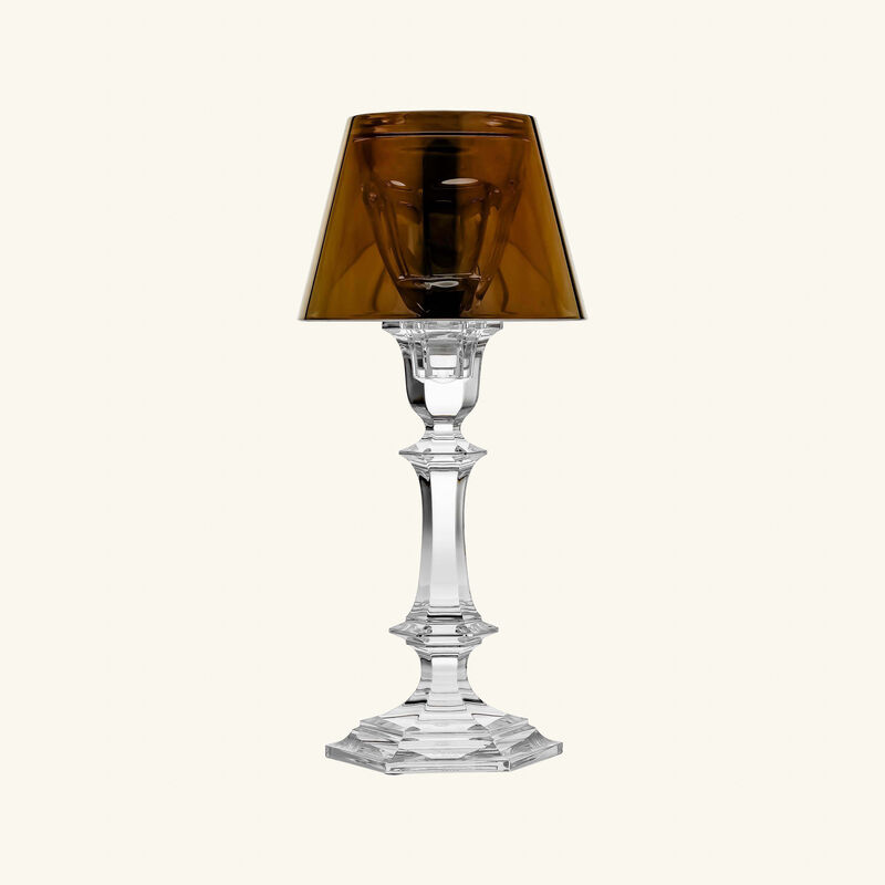 baccarat our fire candle holder gold