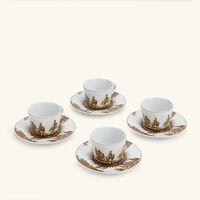 Versailles Enchante Set Of 4 Espresso Cups & Saucers bernardaud versailles enchante set of 4 espresso cups saucers