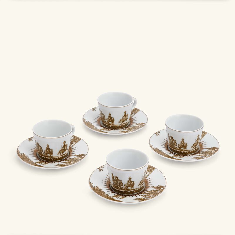 Versailles Enchante Set Of 4 Espresso Cups & Saucers bernardaud versailles enchante set of 4 espresso cups saucers