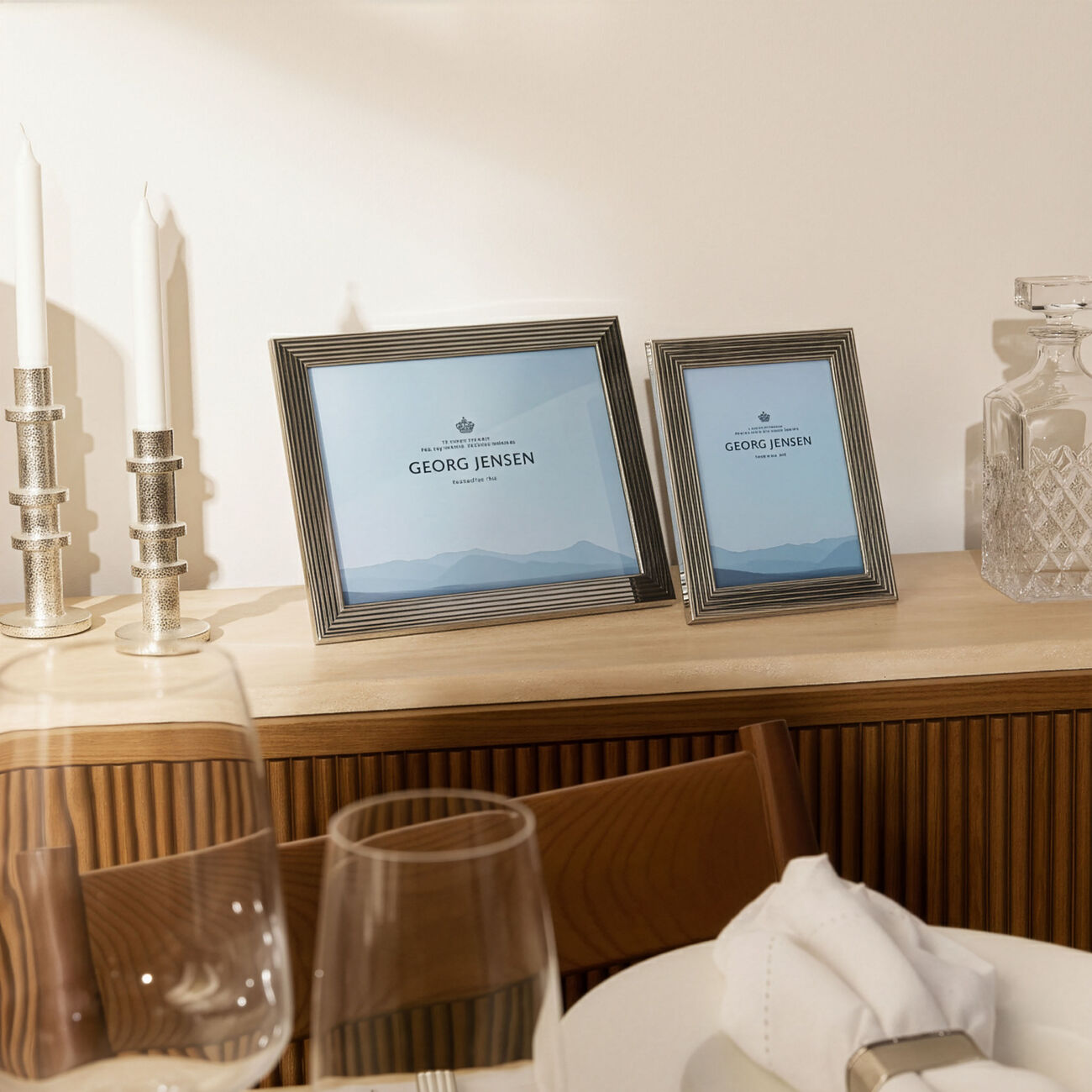 georg jensen bernadotte picture frame silver large