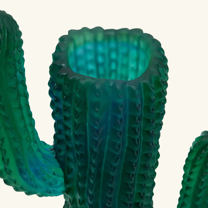 daum jardin de cactus vase medium green