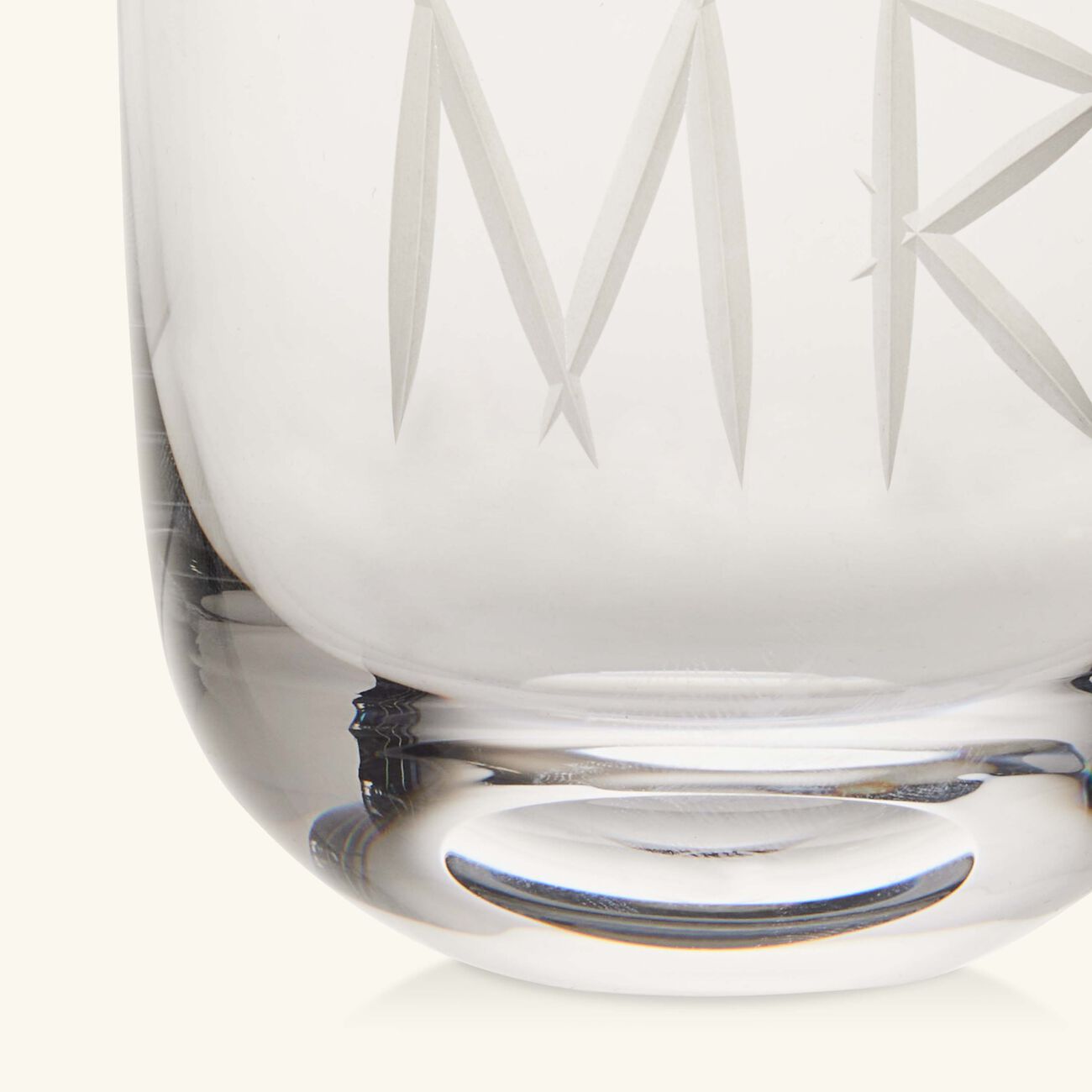 ruckl abc mr drinking glass clear