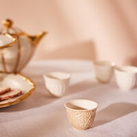 villari amour caramel arabic coffee cup white