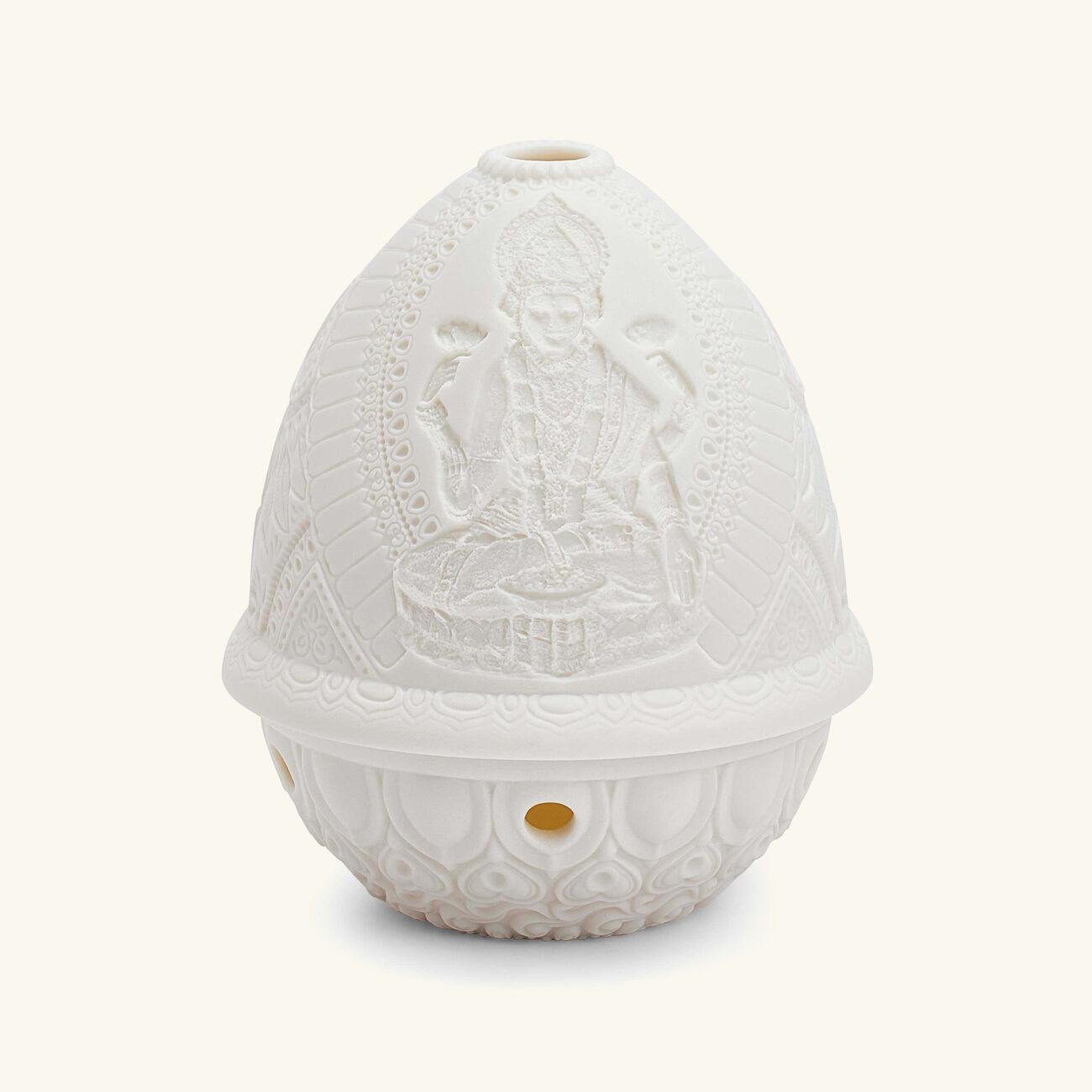 lladro lithophane votive light   goddess lakshmi