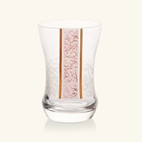 دملاج طقم نغم المؤلف من 6 فناجين للشاي مع صحونها باللون الوردي