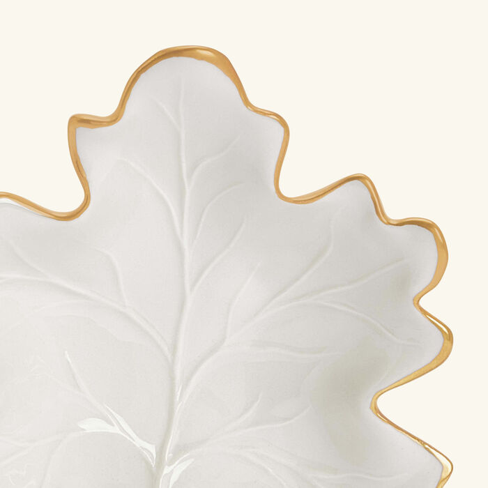 Autumn Fig Leaf Trinket Tray Small White villari autumn fig leaf trinket tray small white