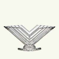 mario cioni c crystal v shape centerpiece clear