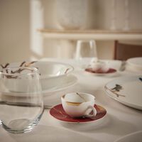bernardaud kintsugi rouge espresso cups and saucers   set of 2