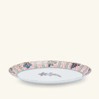 bernardaud collection braqueni serving platter oval red 33cm