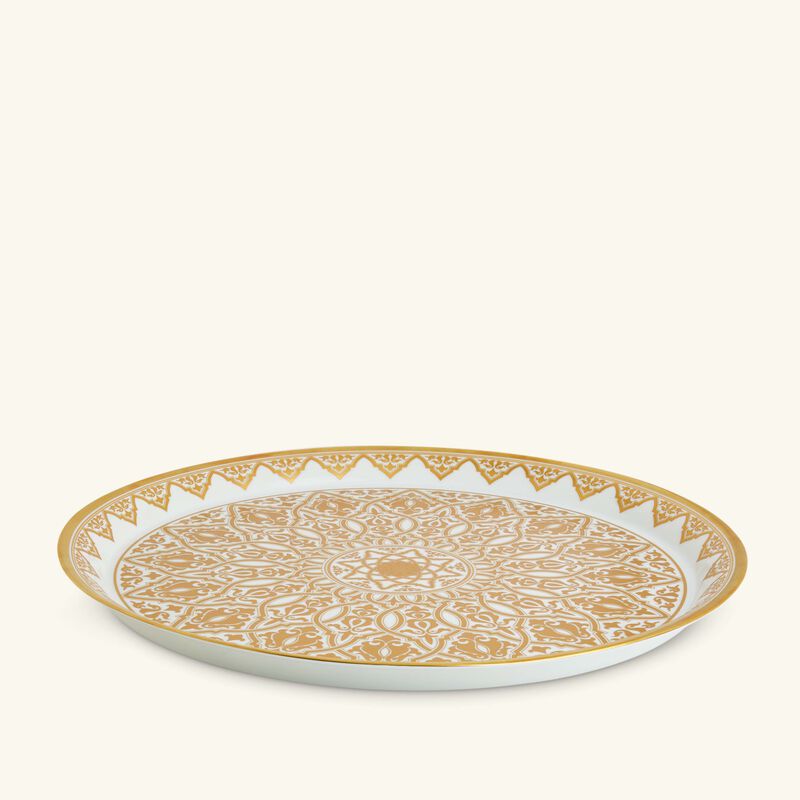 bernardaud venise serving platter round gold