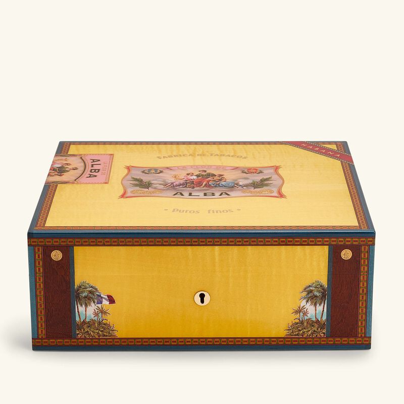 elie bleu flora de alba cigar humidor yellow