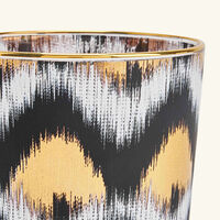 les ottomans ikat tumbler glass black