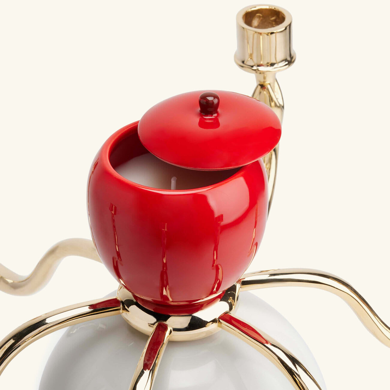 fornasetti frutto proibito white candle holder
