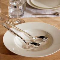 christofle aria salad serving fork silver plated