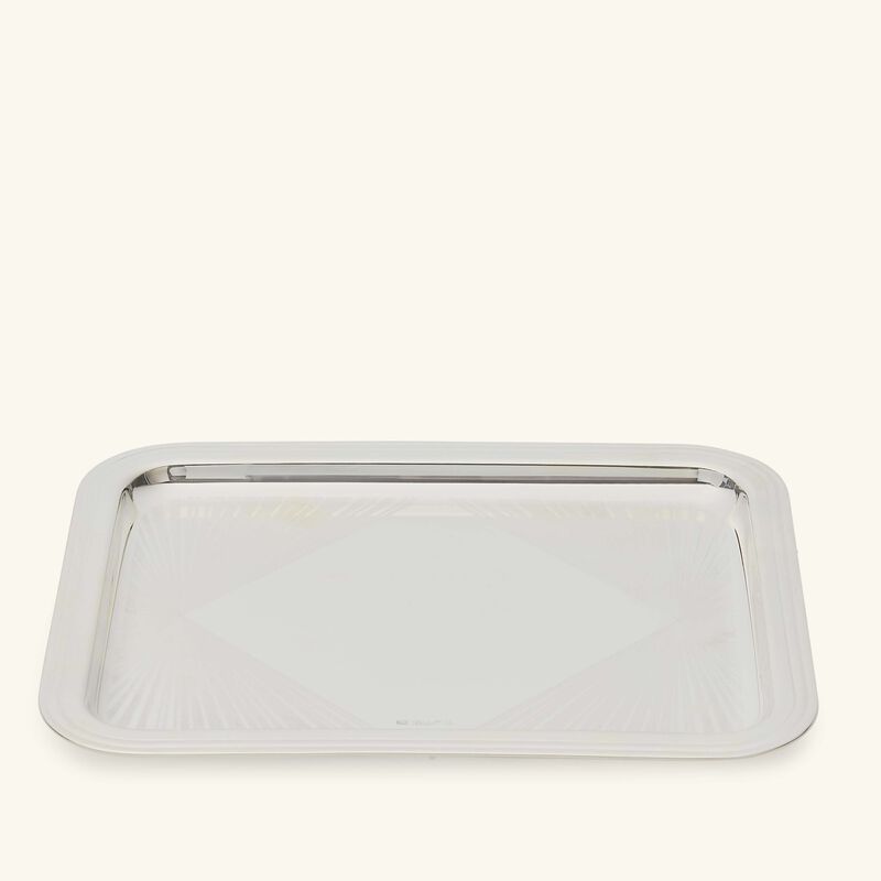Affaires Spéciales by Yasmin Al Mulla Tray Rectangular Small Silver Plated christofle affaires sp ciales by yasmin al mulla tray rectangular small silver plated