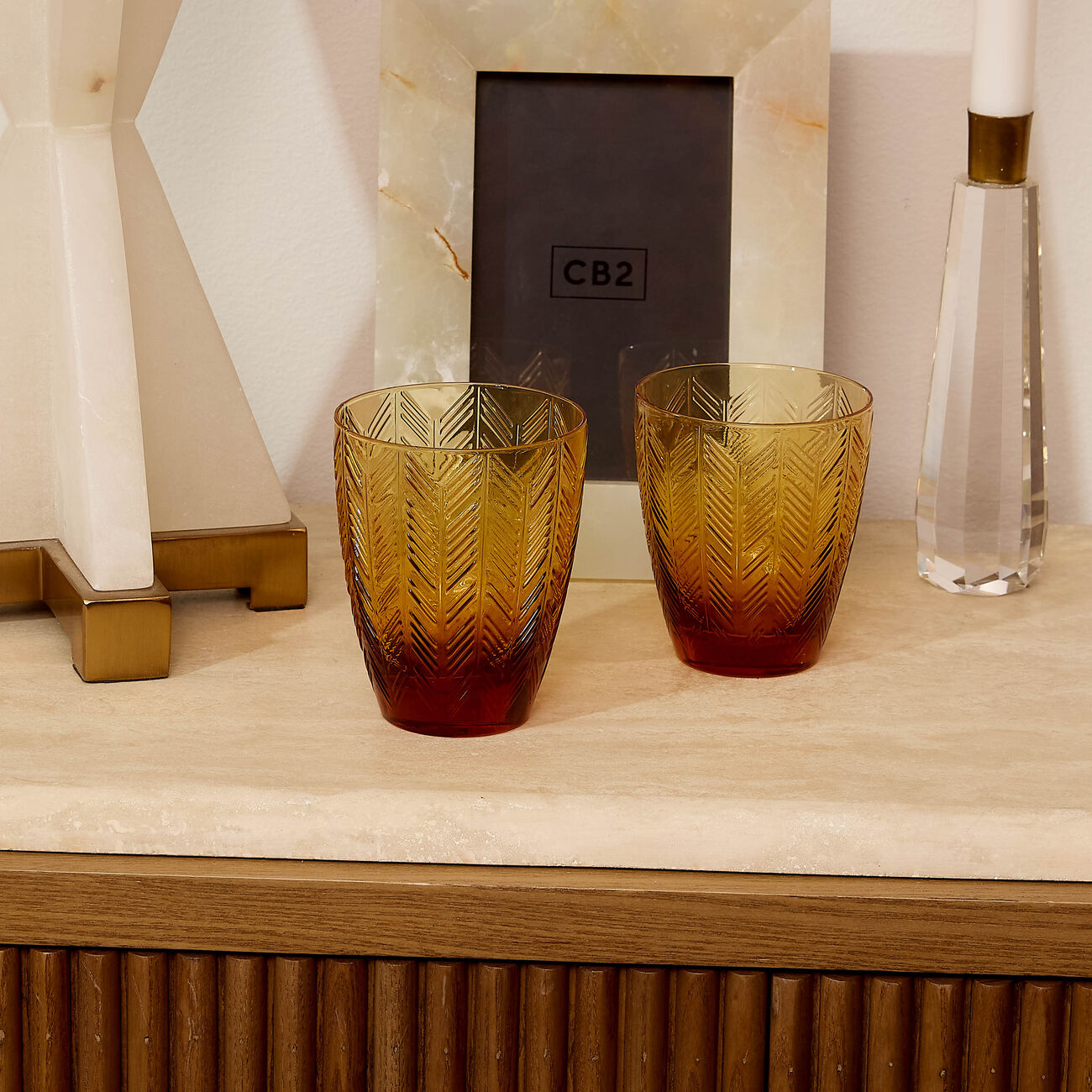 ZIG ZAG Wine Glass Orange missoni home zig zag wine glass orange