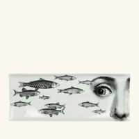 Tema e Variazioni no.392 Tray Rectangular Small Grey fornasetti tema e variazioni no 392 tray rectangular small grey