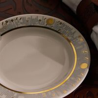 Hayat Bread and Butter Plate Gold 17cm Set of 6 dimlaj hayat bread and butter plate gold 17cm set of 6