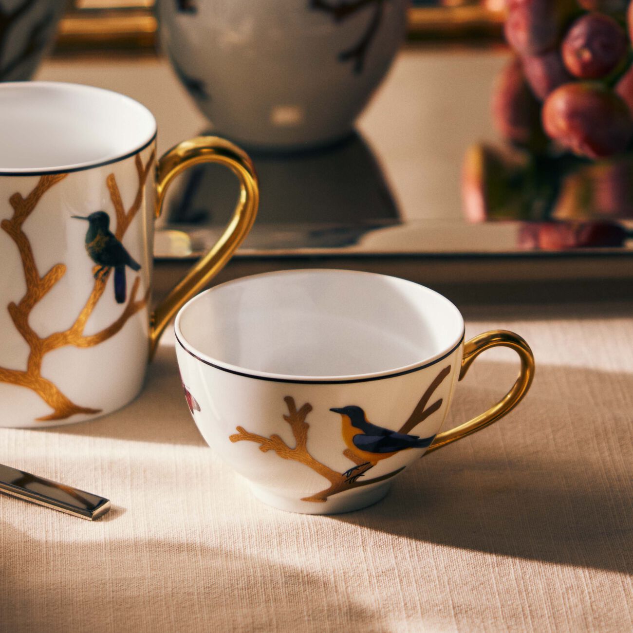Aux Oiseaux Tea Cup Gold bernardaud aux oiseaux tea cup gold