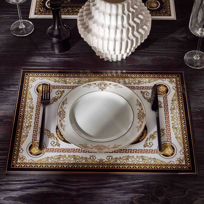 versace medusa gala dessert plate round white 22cm