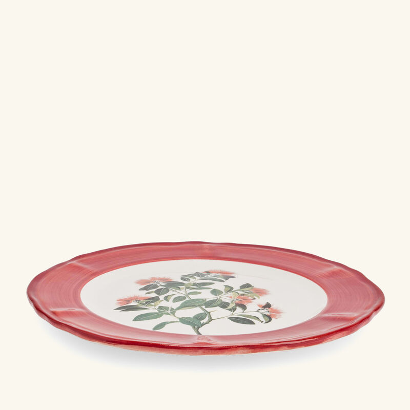 طبق الطعام سلطان جاردن دائري أحمر large