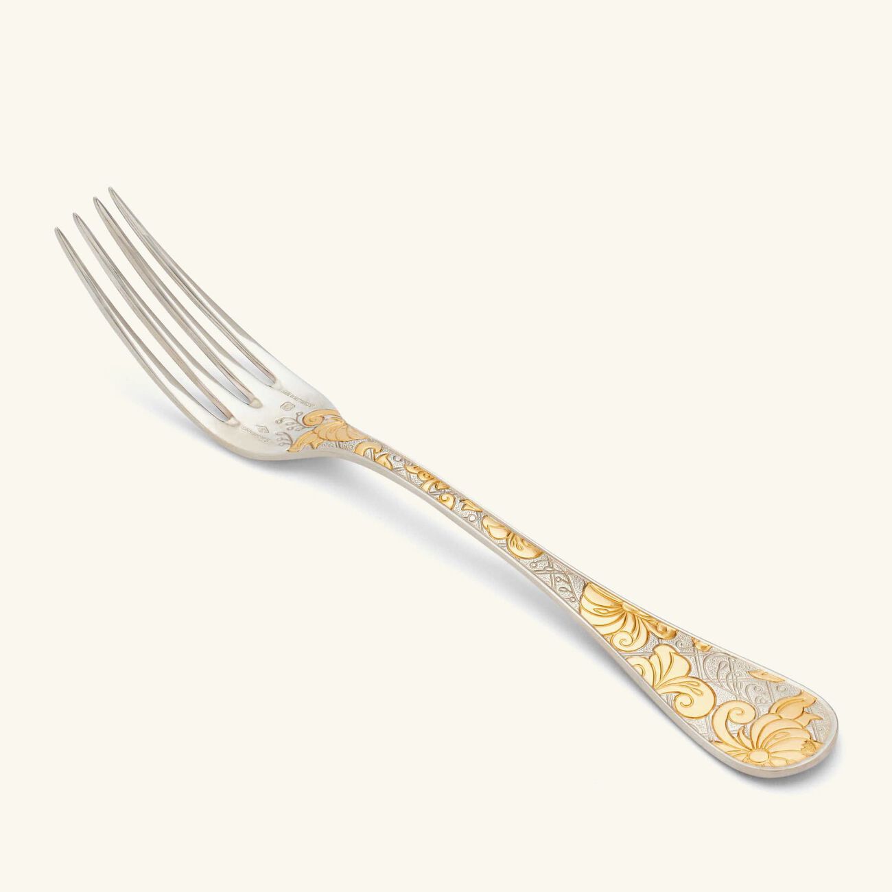 christofle jardin d eden dinner fork gold