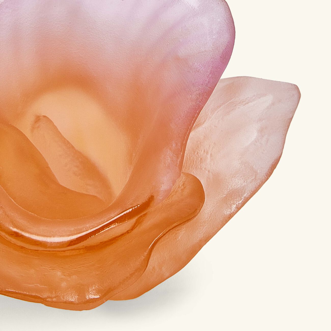 daum arum rose flower figurine mini pink