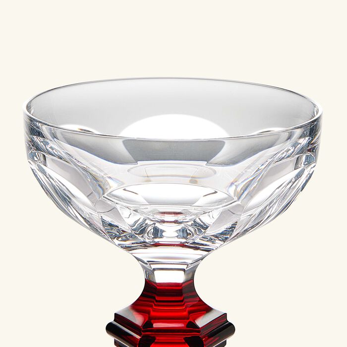 baccarat harcourt 1841 champagne glass red set of 2