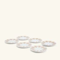 Tamrah by Razan Alazzouni Tea Cup & Saucer Gold Set of 6 silsal tamrah by razan alazzouni tea cup saucer gold set of 6