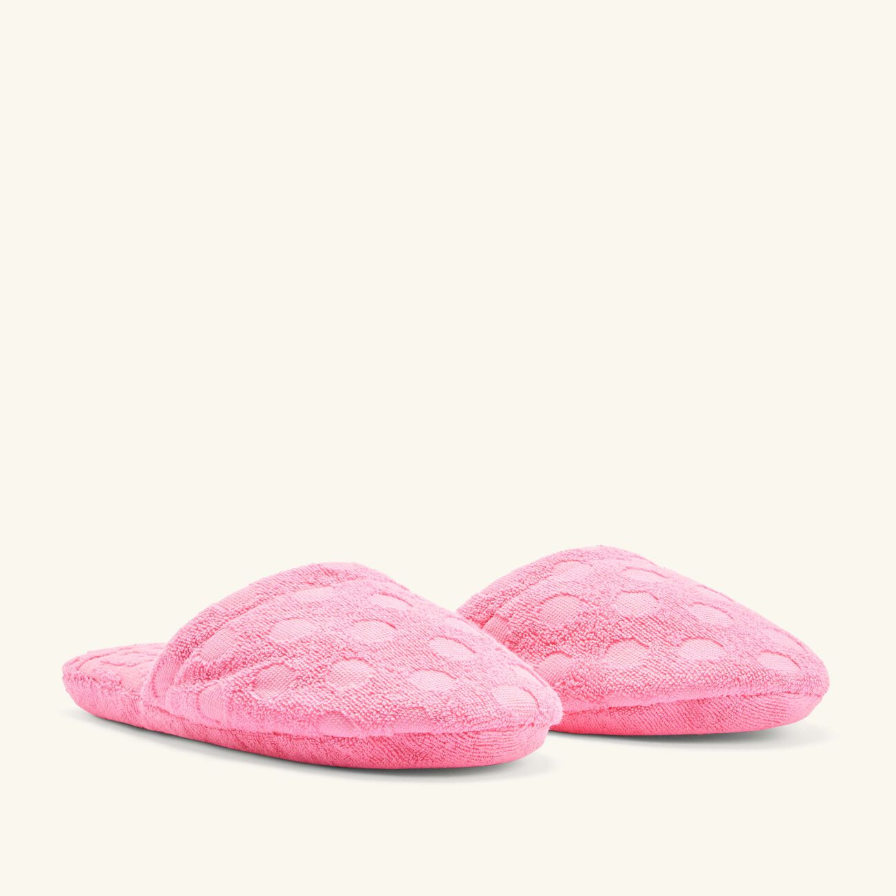 versace allover polka dot slippers pink