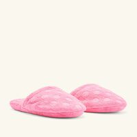 versace allover polka dot slippers pink