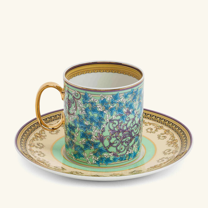 versace barocco mosaic coffee cup saucer pattern