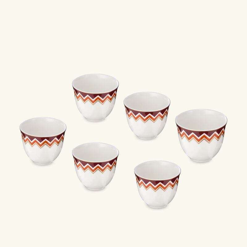 missoni home iconic arabic cup multicolor set of 6