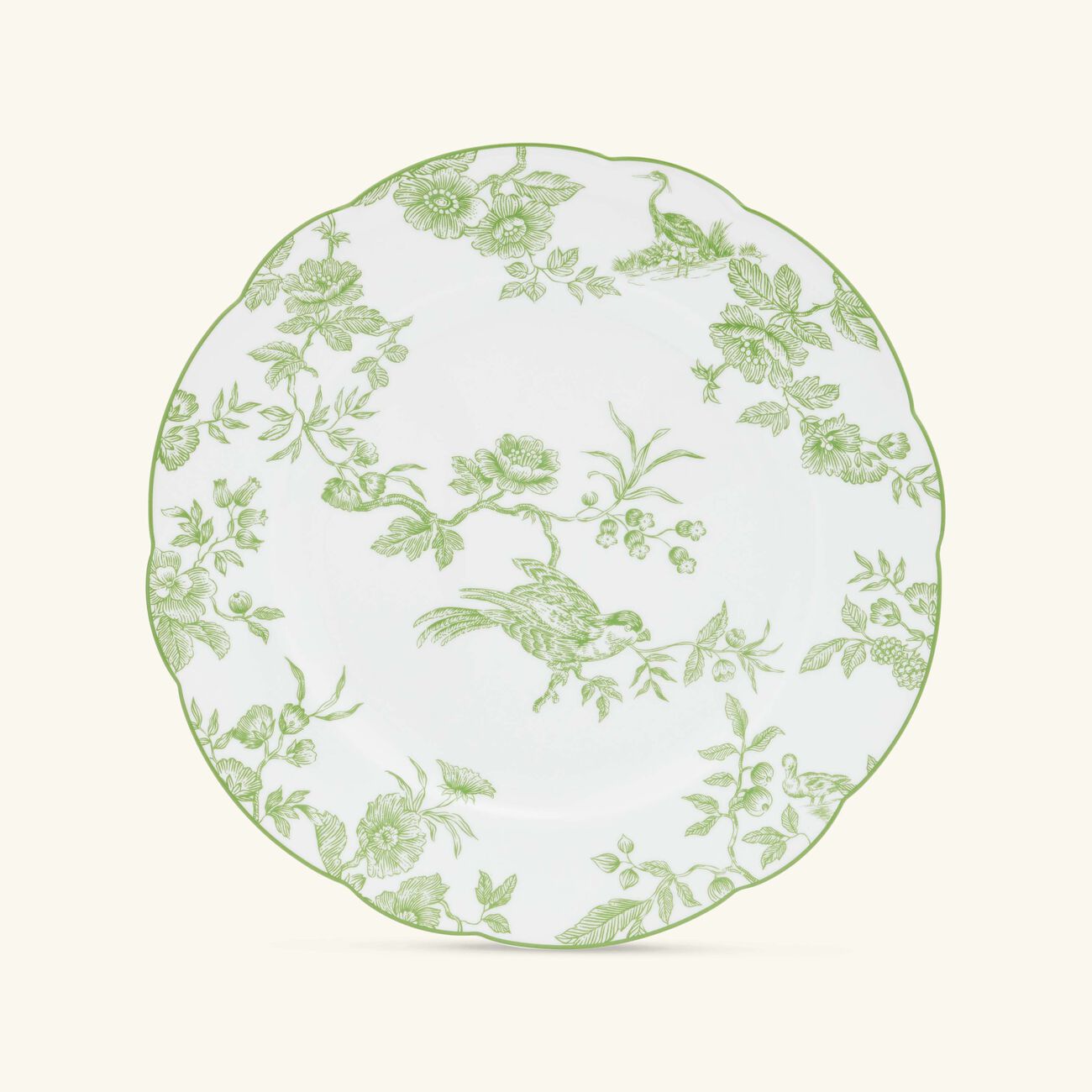 bernardaud albertine dinner plate round green 26cm