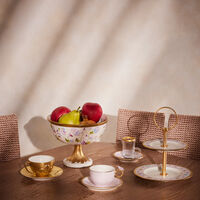 villari peacock tea cup   saucer gold