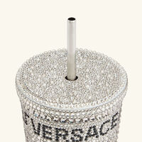 versace medusa crystal travel cup silver