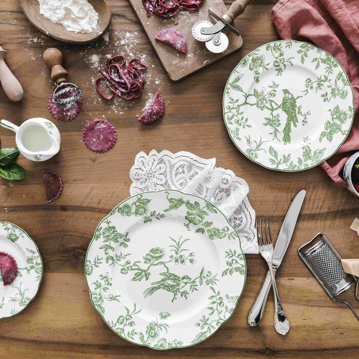 bernardaud albertine tart platter round green 32cm