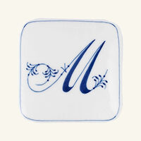 royal copenhagen alphabet collection m bonbonniere box white