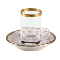 Butterfly Arabic Tea Cup And Saucer, small