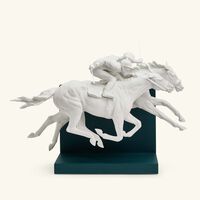 lladro horse race sculpture medium white