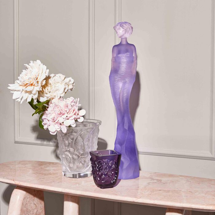 lalique botanica vase pivoines small