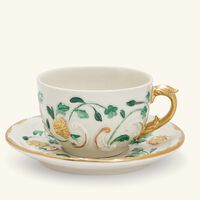 villari taormina tea cup saucer green
