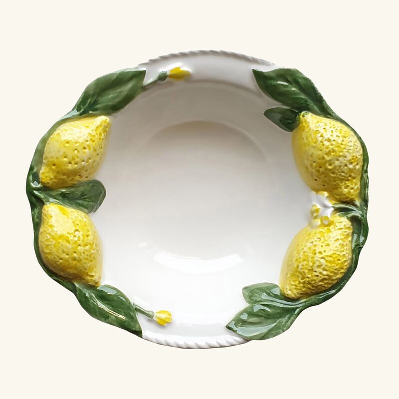 les ottomans lemon serving bowl white