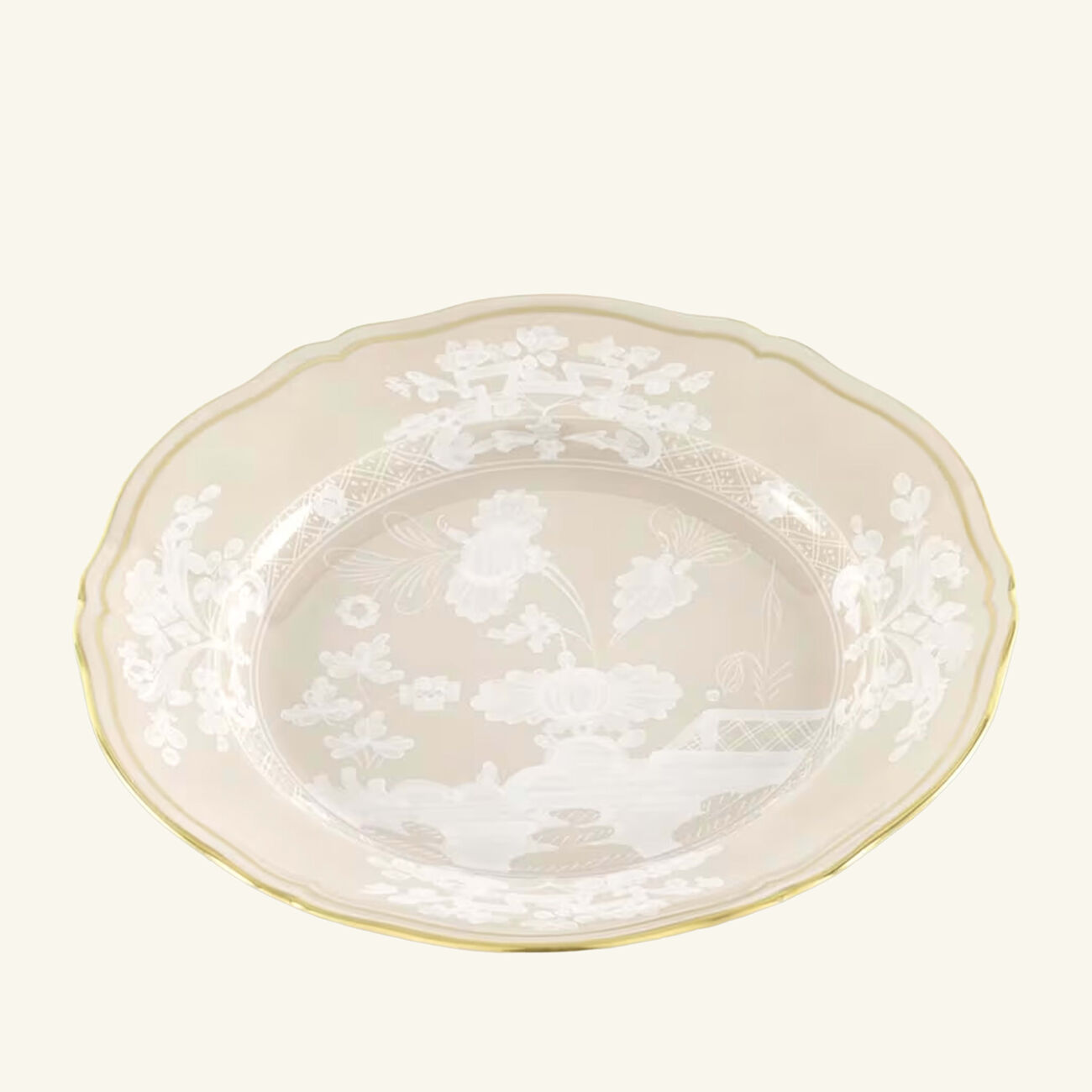 طبق حلويات دائري ميرجينا أورينتي إيطاليانو باللون البيج 21 سم جينوري 1764 طبق حلويات دائري ميرجينا أورينتي إيطاليانو باللون البيج 21 سم