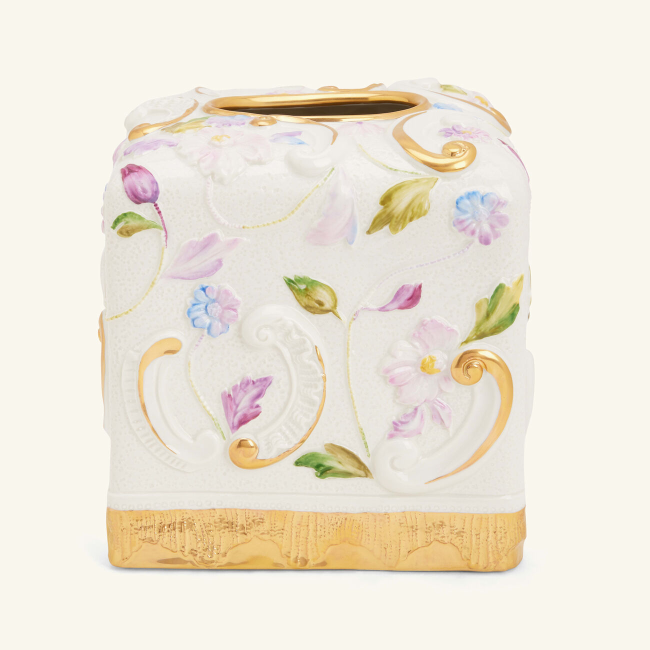villari taormina tissue box gold