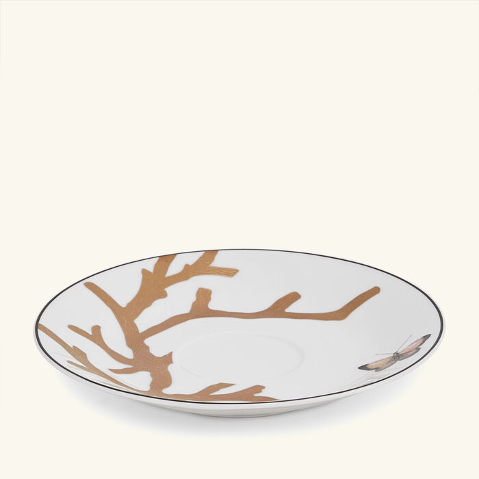 bernardaud aux oiseaux tea cup saucer gold set of 2