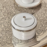 Maille Platine Sugar Bowl White bernardaud maille platine sugar bowl white